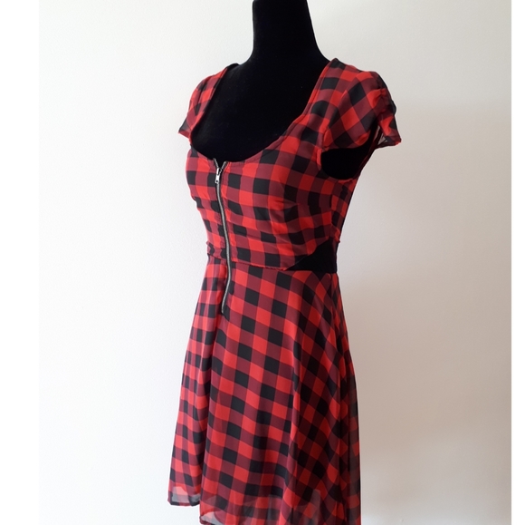 NWT Material Girl Gingham High low Dress - Picture 4 of 4